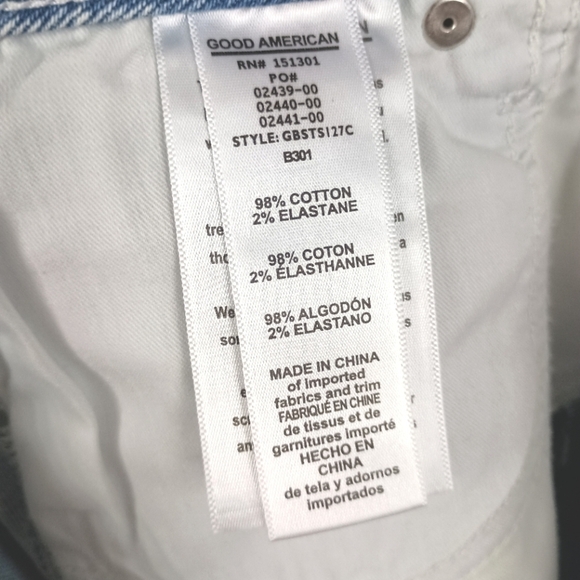 NWT Good American Light Wash Distressed Denim Skirt 💙 Size 14/32 - Picture 7 of 7